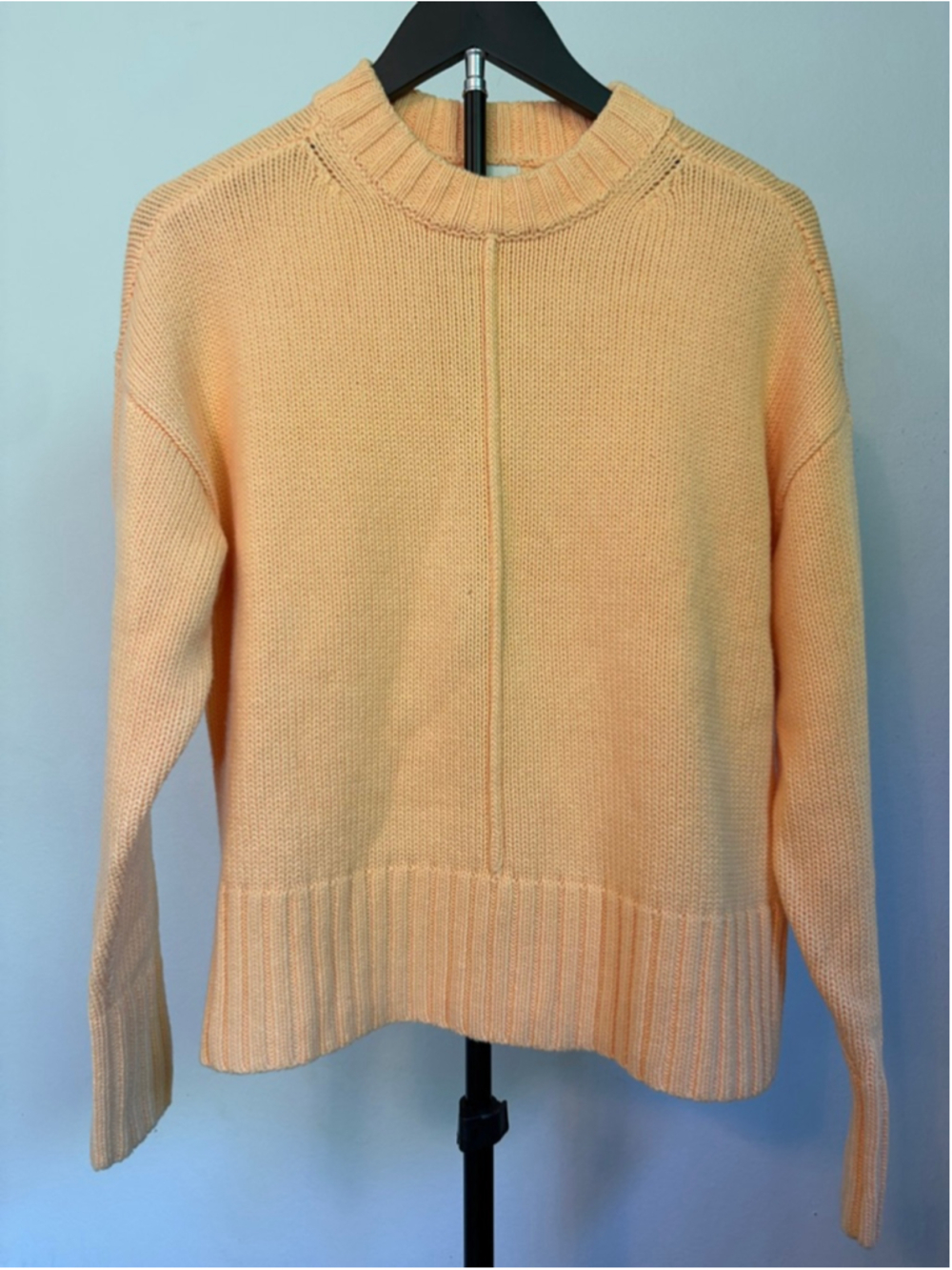 A New Day Target Peach Orange Crewneck Knit Pullover Sweater Size XS